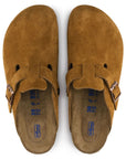 Birkenstock Women's Boston Softbed Suede Leather in Mink (Narrow Width)