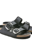 Birkenstock Women's Arizona Big Buckle Oiled Leather in Black (Narrow Width)