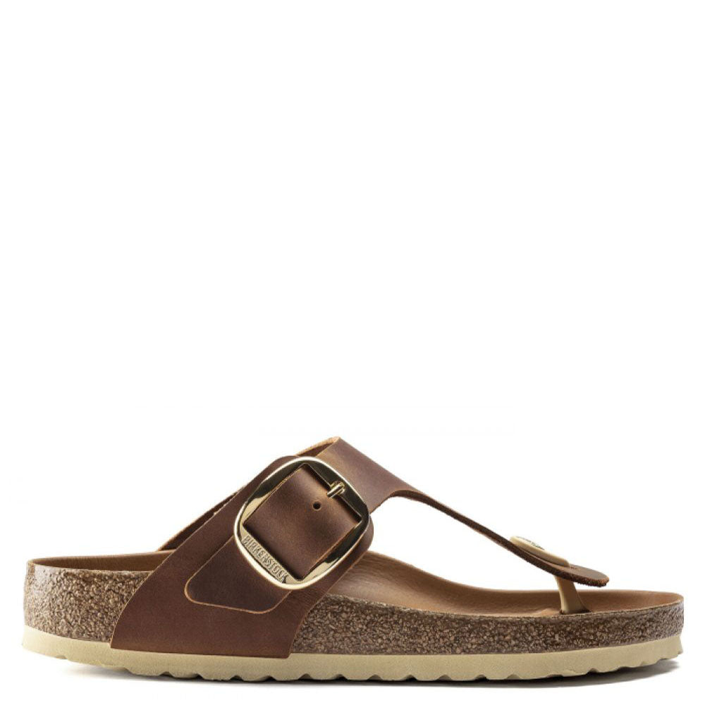 Birkenstock Women&#39;s Gizeh Big Buckle Leather in Cognac