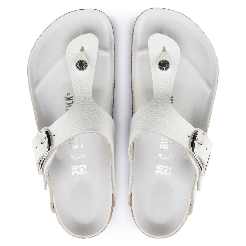 Birkenstock Women&#39;s Gizeh Big Buckle Leather in White