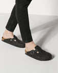 Birkenstock Boston Wool Felt in Anthracite (Narrow Width)