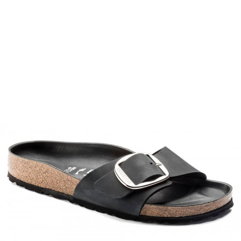 Birkenstock Madrid Big Buckle Cuir huilé pour femme (largeur étroite) 