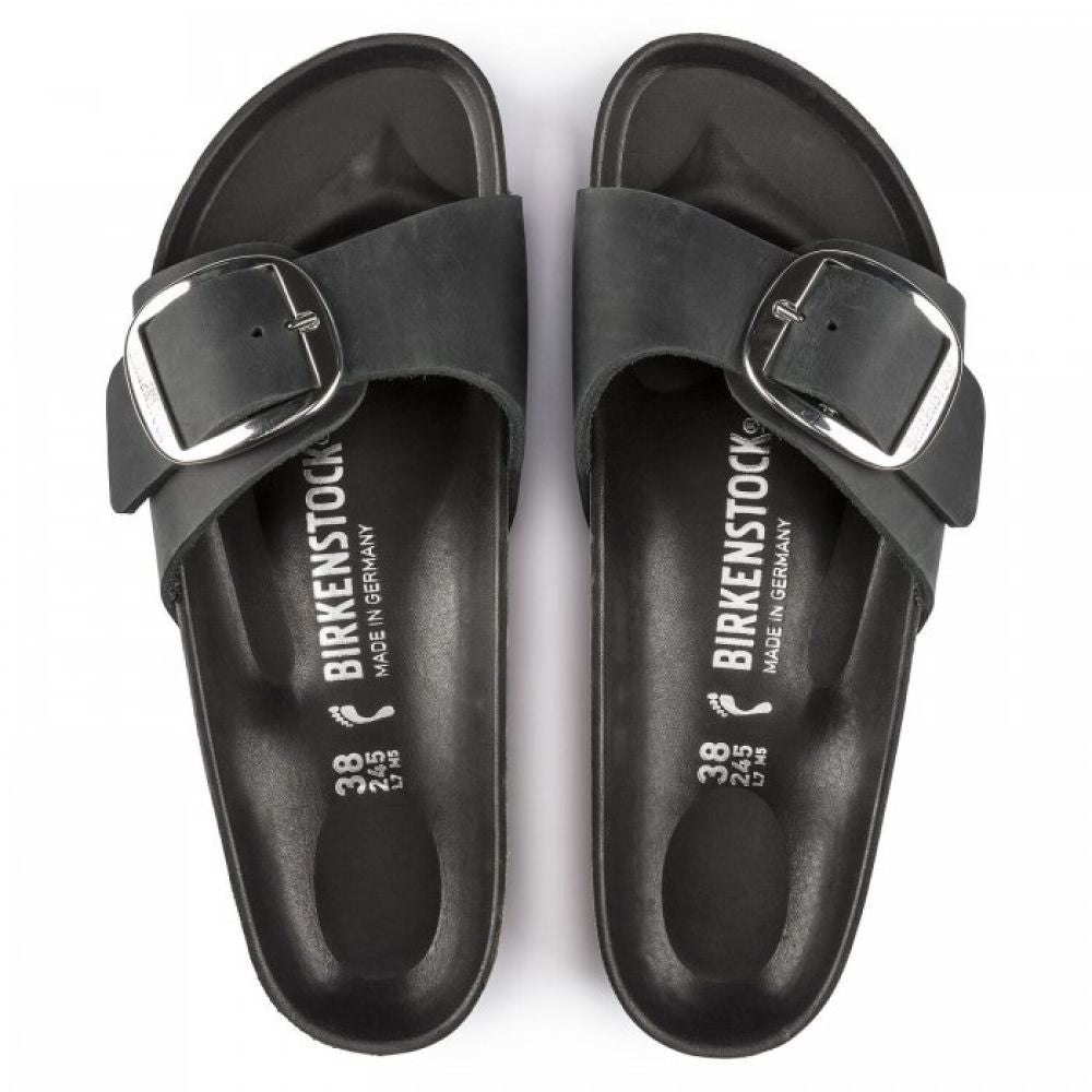 Birkenstock Madrid Big Buckle Cuir huilé pour femme (largeur étroite) 