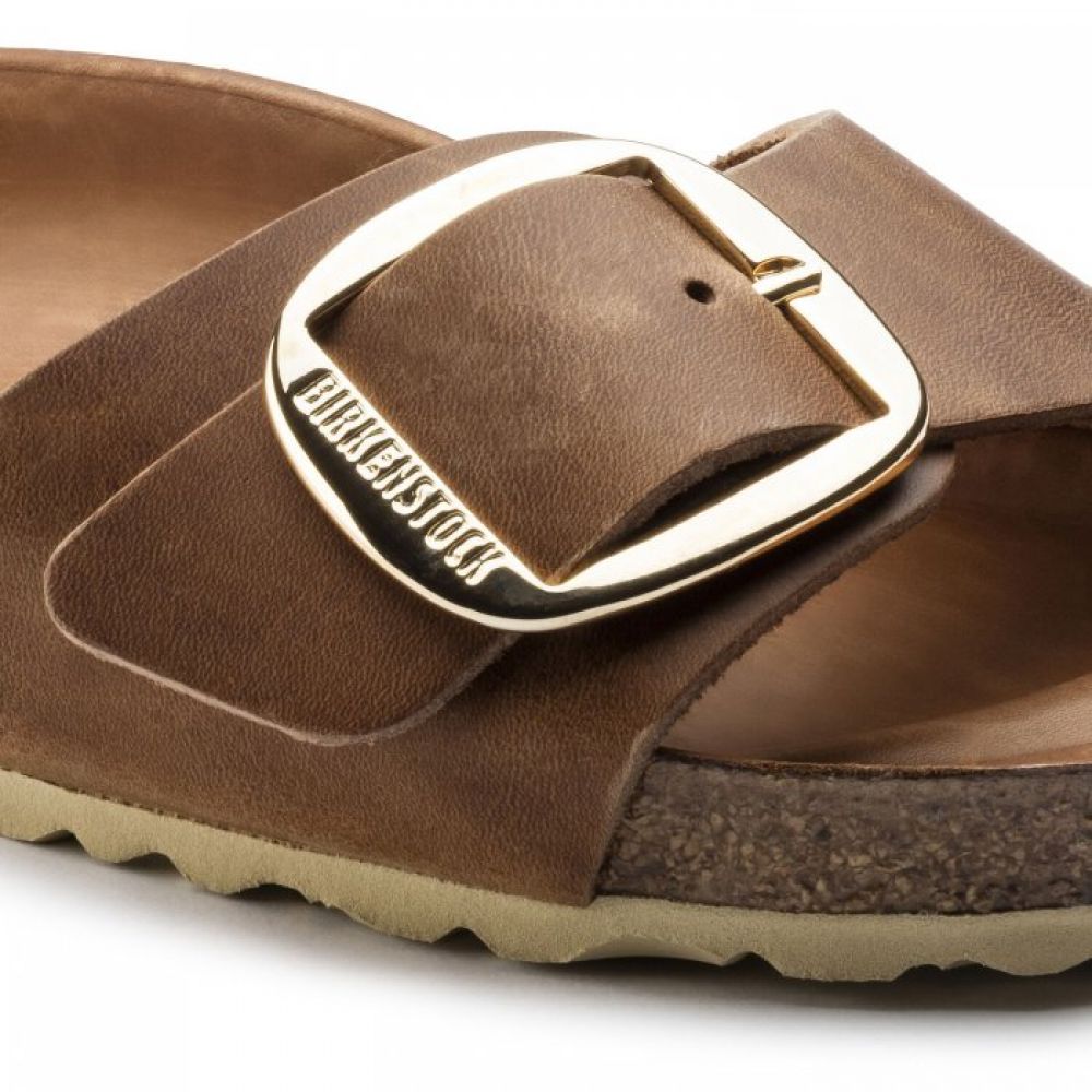 Birkenstock Madrid Big Buckle Cuir huilé pour femme (largeur étroite) 