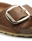 Birkenstock Women's Madrid Big Buckle Oiled Leather in Cognac (Narrow Width)