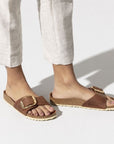 Birkenstock Madrid Big Buckle Cuir huilé pour femme (largeur étroite) 