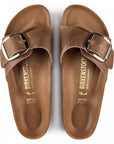 Birkenstock Women's Madrid Big Buckle Oiled Leather in Cognac (Narrow Width)