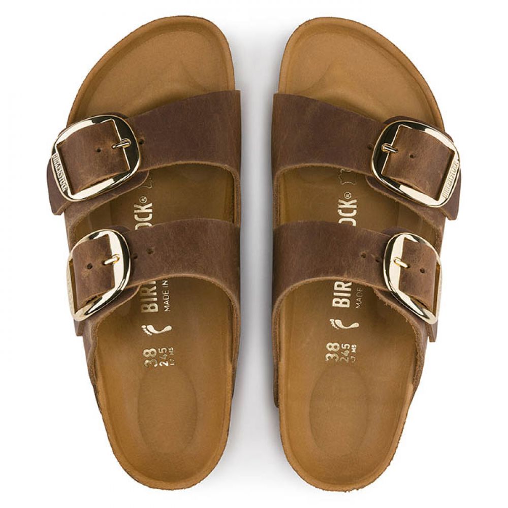 Birkenstock Arizona Big Buckle Cuir huilé pour femme (largeur étroite) 