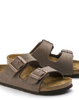 Birkenstock Kids Arizona Birkibuc in Mocha (Narrow Width)