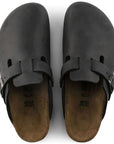 Birkenstock Women's Boston Oiled Leather in Black (Narrow Width)