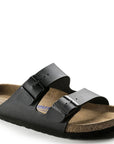 Birkenstock Women's Arizona Softbed Birko-Flor in Black (Narrow Width)