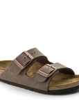 Birkenstock Kids Arizona Birkibuc in Mocha (Narrow Width)