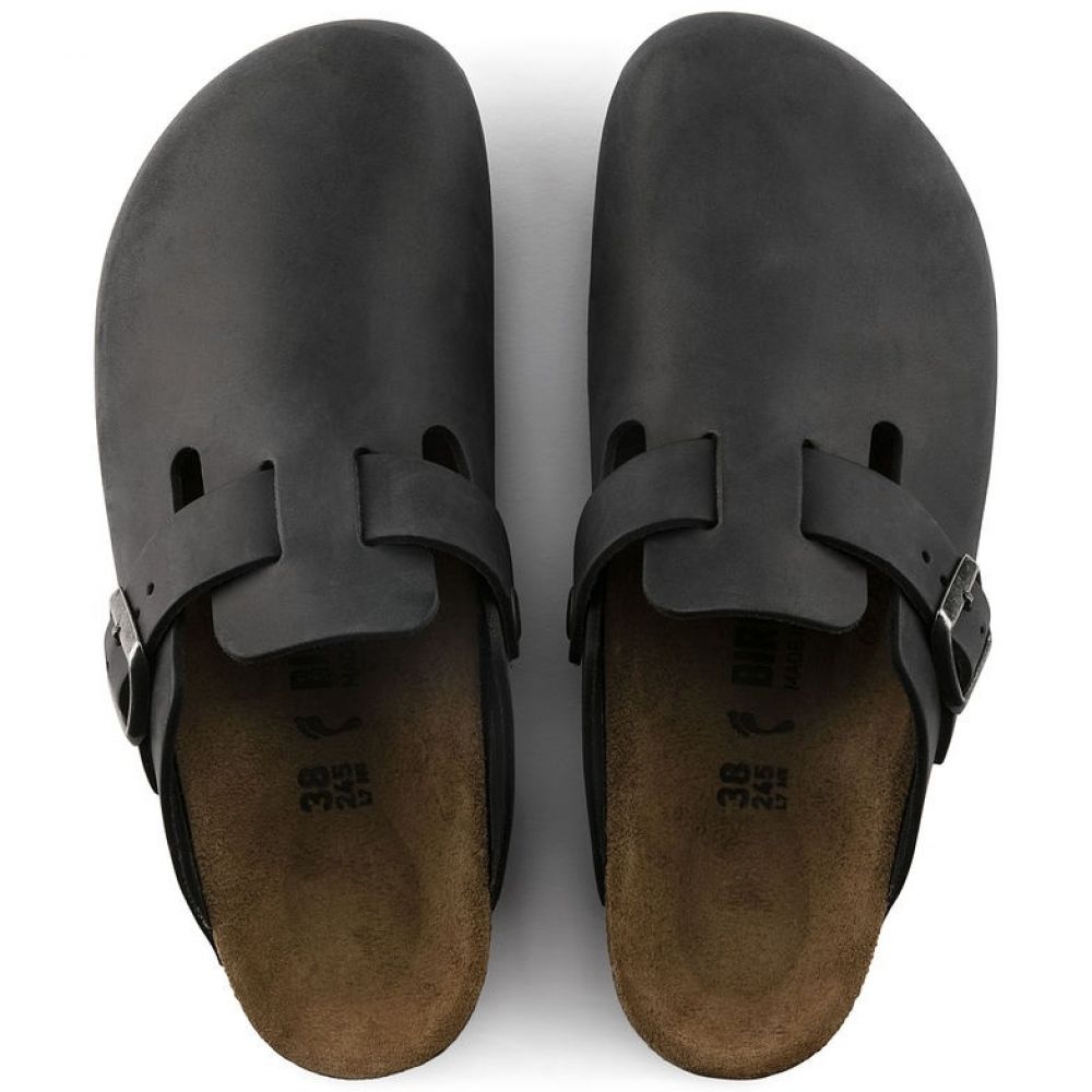 Birkenstock Boston Oiled Leather in Black