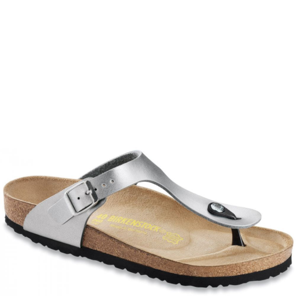 Birkenstock Women&#39;s Gizeh Birko-Flor in Silver