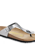 Birkenstock Women's Gizeh Birko-Flor in Silver