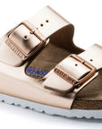 Birkenstock Women's Arizona Softbed Leather in Metallic Copper (Narrow Width)