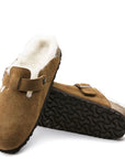 Birkenstock Boston Shearling Suede Leather in Mink