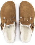 Birkenstock Boston Shearling Suede Leather in Mink