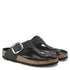 Birkenstock Women&#39;s Gizeh Big Buckle Oiled Leather in Black