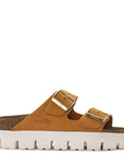 Birkenstock Women's Arizona Chunky Suede Leather in Apricot (Narrow Width)