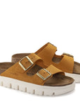 Birkenstock Women's Arizona Chunky Suede Leather in Apricot (Narrow Width)