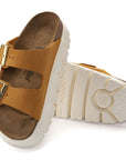 Birkenstock Women's Arizona Chunky Suede Leather in Apricot (Narrow Width)