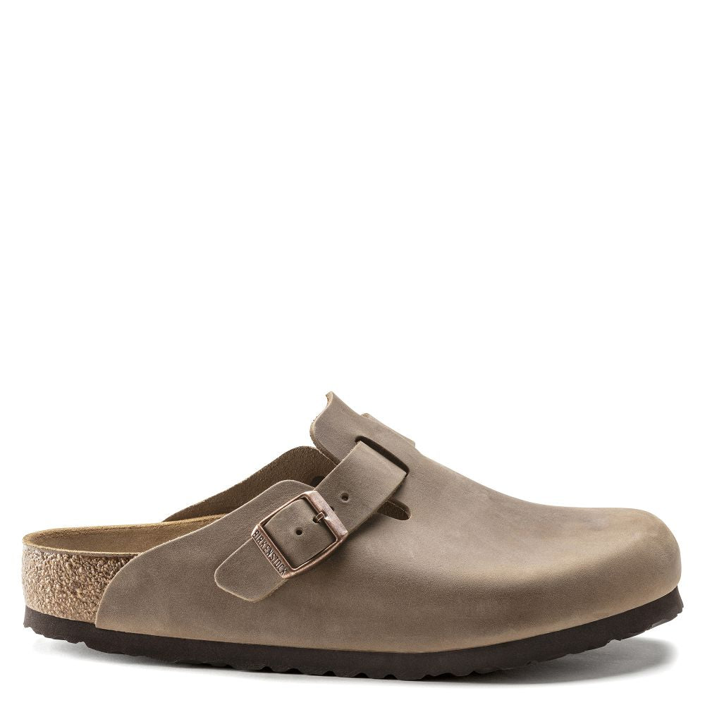 Birkenstock Men&#39;s Boston Oiled Leather in Tobacco Brown