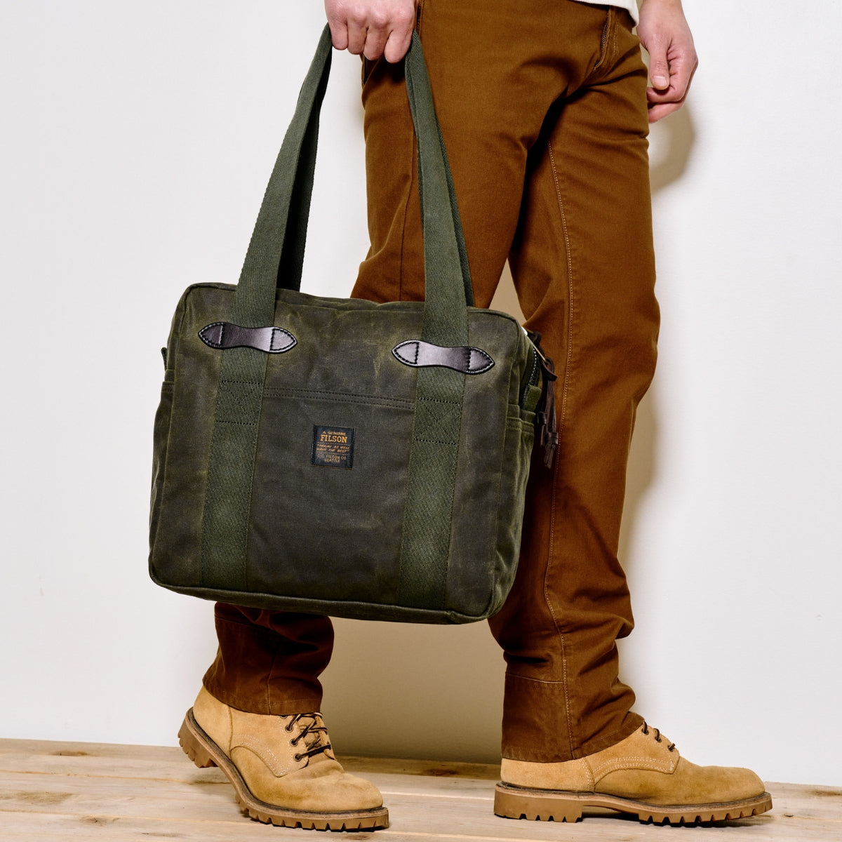 Filson Tin Cloth Zipper Tote Bag