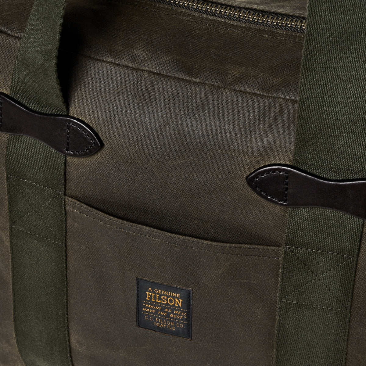 Filson Tin Cloth Zipper Tote Bag