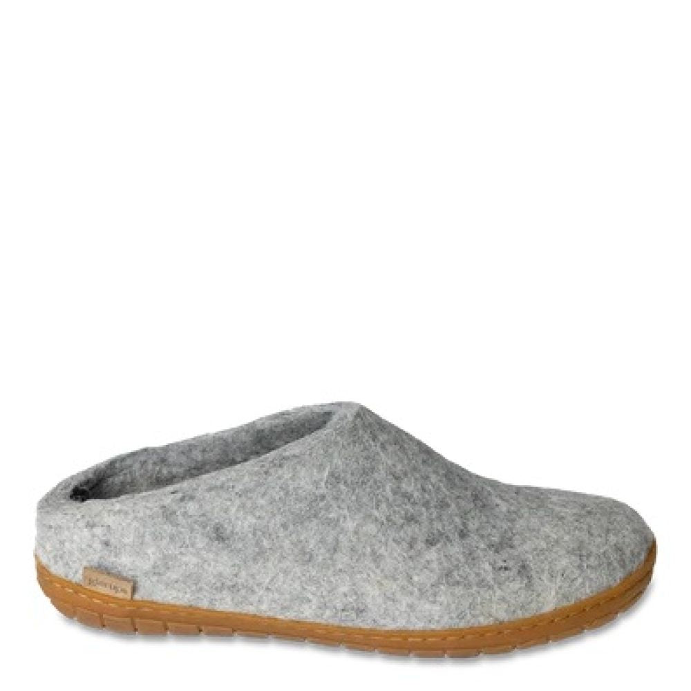 Glerups Open Heel Natural Rubber Sole in Grey