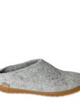 Glerups Open Heel Natural Rubber Sole in Grey