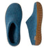 Glerups Open Heel Natural Rubber Sole in Petrol