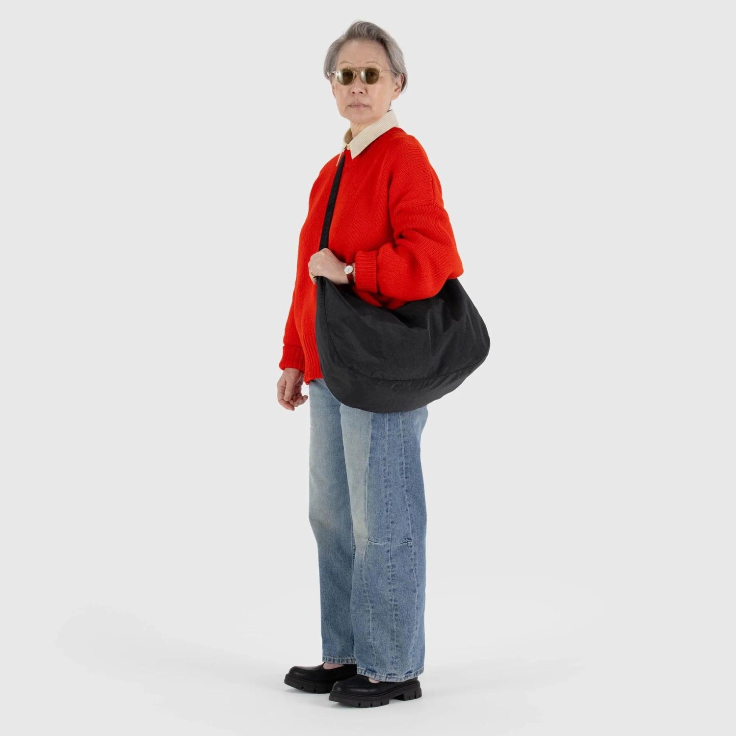 Baggu Grand sac en forme de croissant en nylon