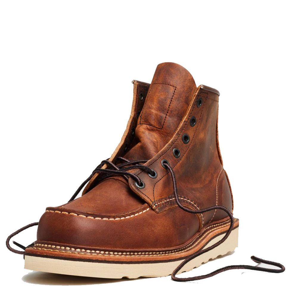 Red Wing Men&#39;s Classic 6 Inch Moc 1907 in Copper Rough