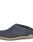 Glerups Open Heel Leather Sole in Denim