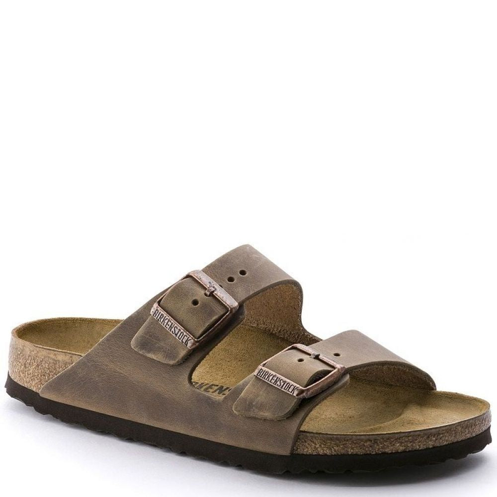 Birkenstock Women&#39;s Arizona Oiled Leather in Tobacco Brown (Narrow Width)