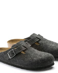 Birkenstock Boston Wool Felt in Anthracite (Narrow Width)