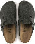 Birkenstock Boston Wool Felt in Anthracite (Narrow Width)