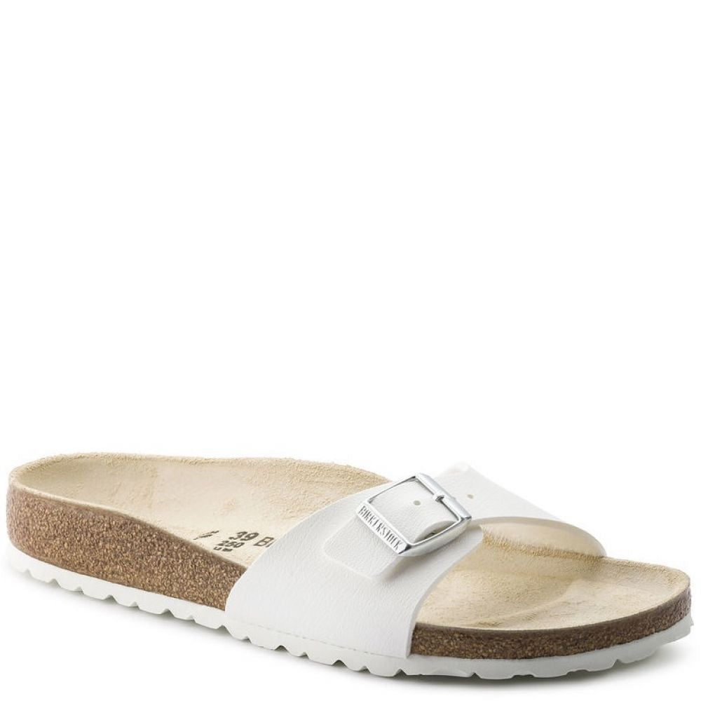 Birkenstock Madrid Birko-Flor in White (Narrow Width)