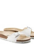 Birkenstock Madrid Birko-Flor in White (Narrow Width)