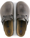 Birkenstock Men's Boston Softbed Oiled Leather in Iron