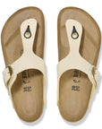 Birkenstock Women's Gizeh Big Buckle Nubuck Leather in Ecru