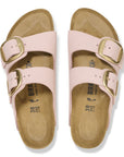 Birkenstock Women's Arizona Big Buckle Nubuck Leather in Soft Pink (Narrow WIdth)