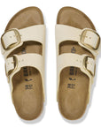 Birkenstock Women's Arizona Big Buckle Nubuck Leather in Ecru (Narrow WIdth)