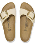 Birkenstock Women's Madrid Big Buckle Nubuck Leather in Ecru (Narrow WIdth)