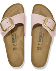 Birkenstock Women's Madrid Big Buckle Nubuck Leather in Soft Pink (Narrow WIdth)