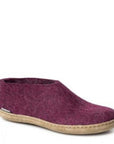 Glerups Women's Shoe Leather Sole in Cranberry