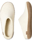 Glerups Open Heel Leather Sole in White