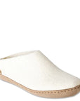 Glerups Open Heel Leather Sole in White