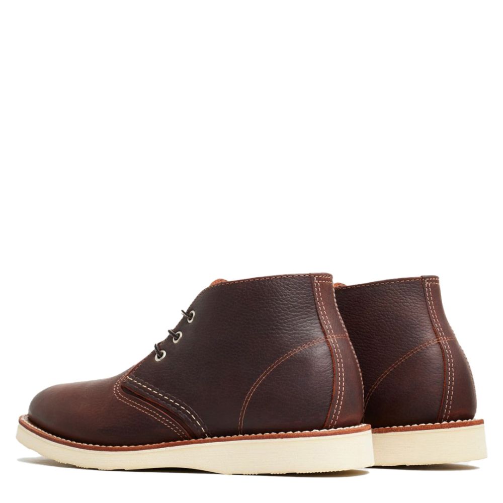 Red Wing Men&#39;s Work Chukka 3141D in Briar Oil-Slick Leather (D Width)